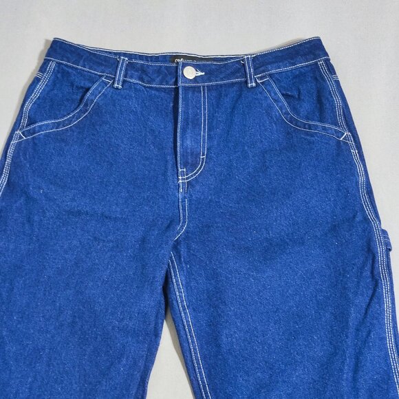Refuge Denim carpenter jeans women's size 07 dark wash ink blue colour loose fit - Picture 2 of 12